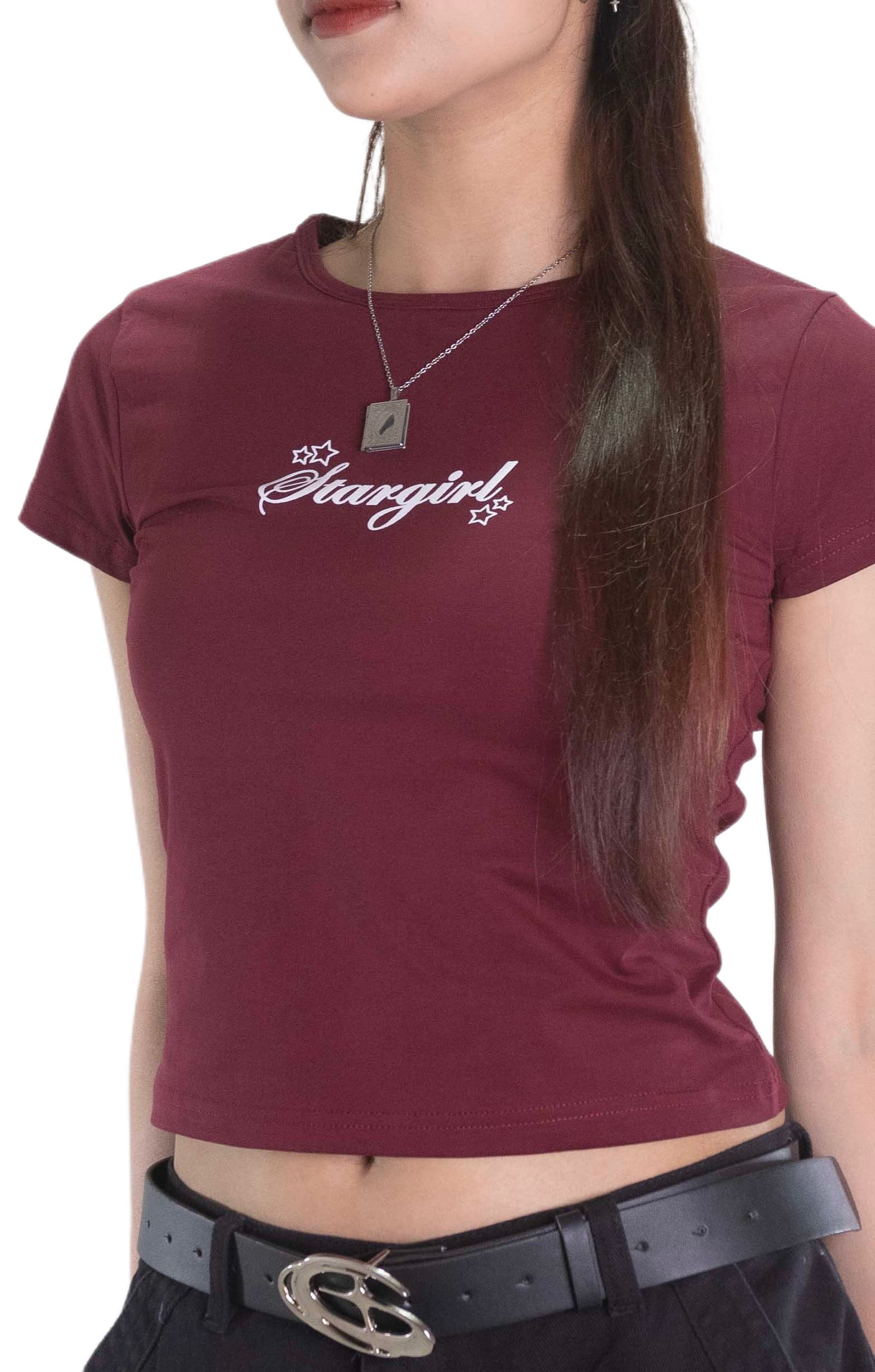 STARGIRL⭒ Maroon Baby Tee